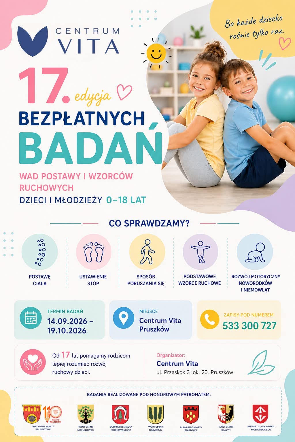 The 17th edition of free health screenings for children and youth starts at Centrum Vita